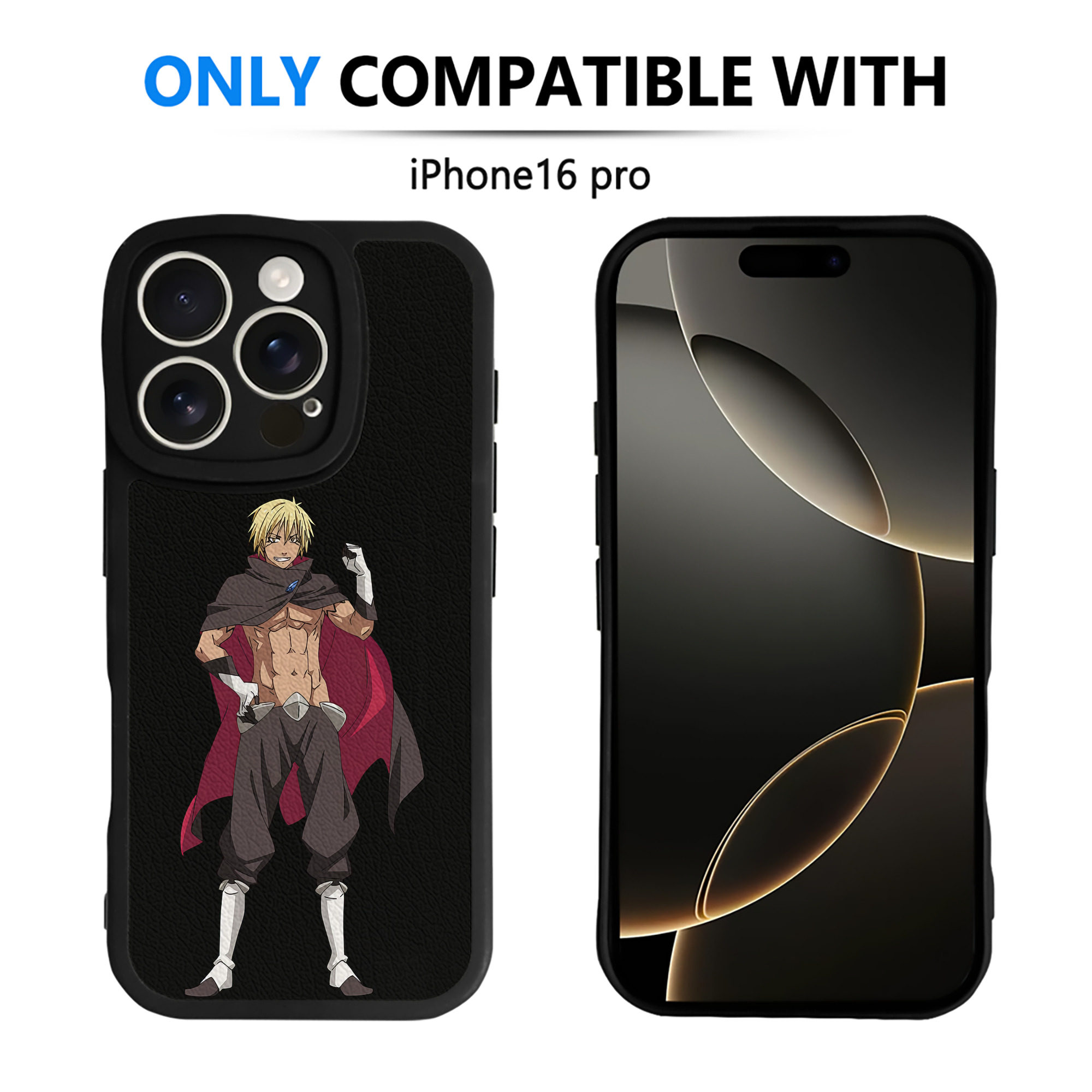 （画像用） 転スラ Regarding Reincarnated to Slime 【iPhone 16シリーズ対応】シリコンスマホケース（レザー調） 材質：シリコン